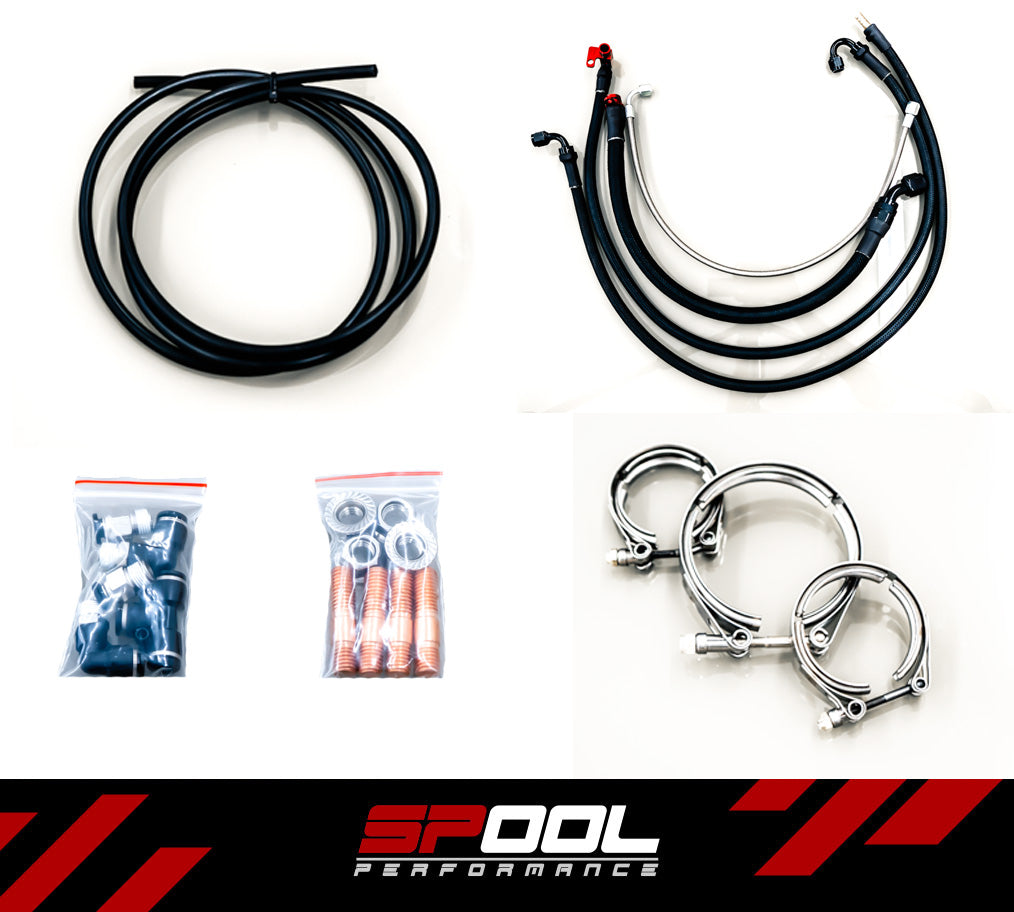 Spool Performance Billet Manifold A91 Supra 6 port Top Mount Turbocharger Kit