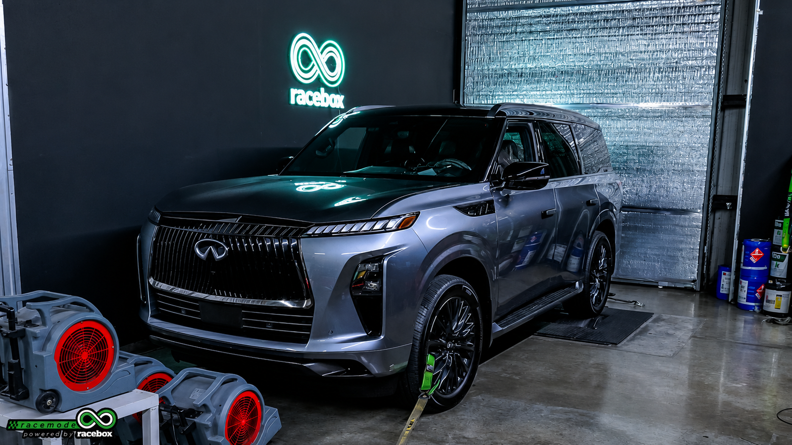 2026 Infiniti QX80 making 420whp on the Racebox Dynojet