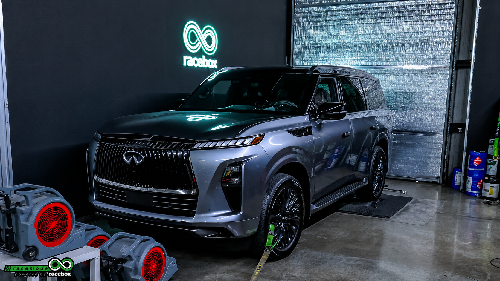 2026 Infiniti QX80 making 420whp on the Racebox Dynojet