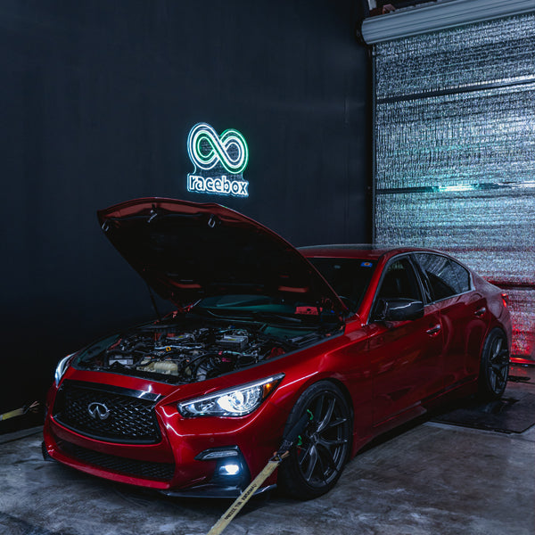 700whp Infiniti Q50 getting tuned on Racebox Dyno